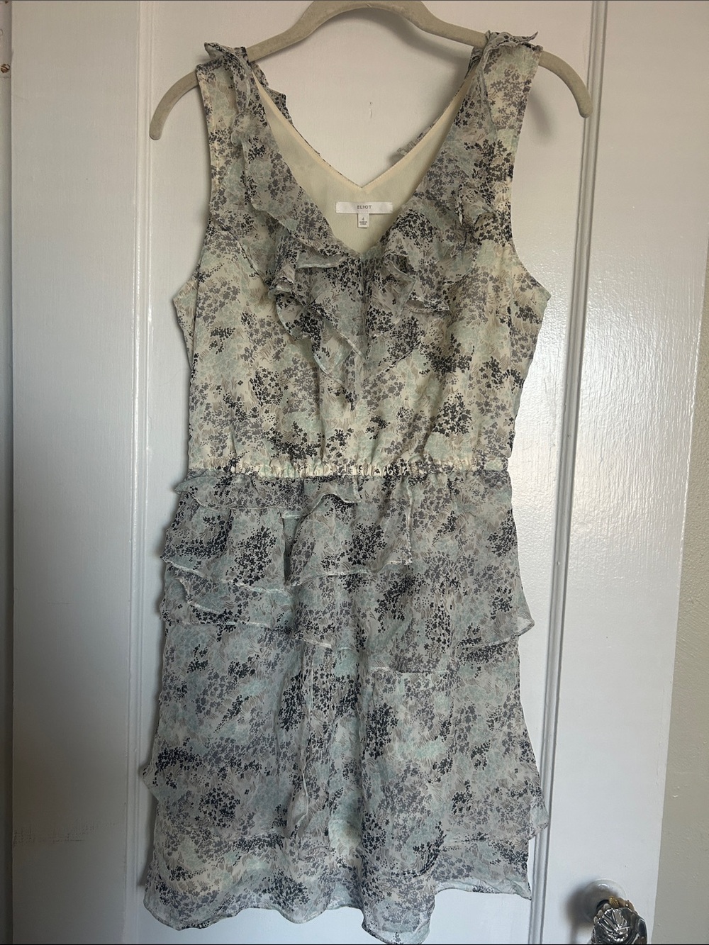 Eliot for Madewell Silk Floral Dress